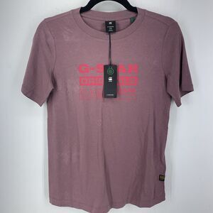 G Star Raw Womens XXS T-shirt Tee Top Grunge Skate Pink Distressed NEW